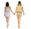 Sisters walking hand in hand