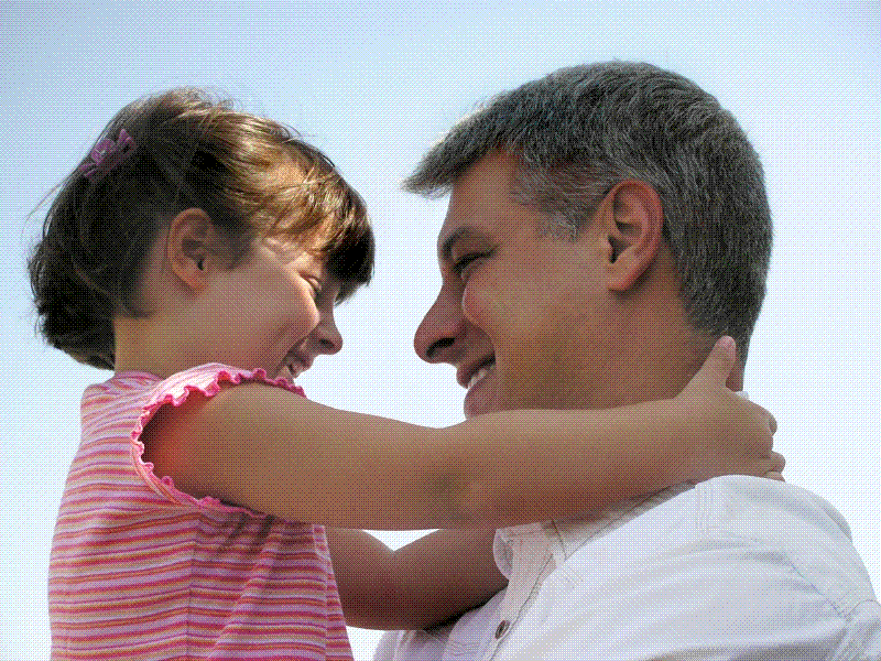 Fathers and Daughter Hugging